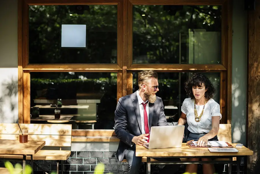 Two professionals analysing a case study